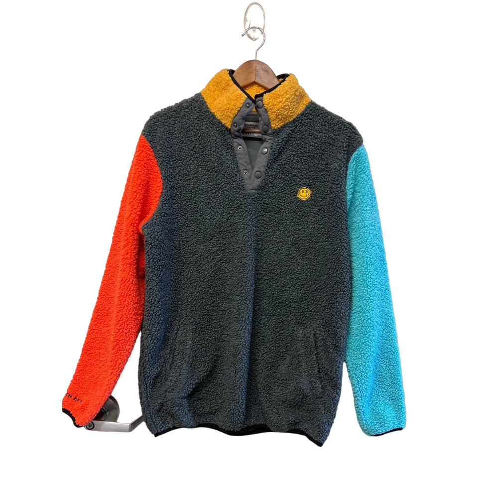 Dutch Bros Unixex Colorblock Sherpa Pullover Swea… - image 1